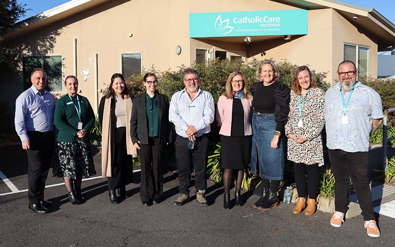 CatholicCare Victoria and DSS staff standing outside together